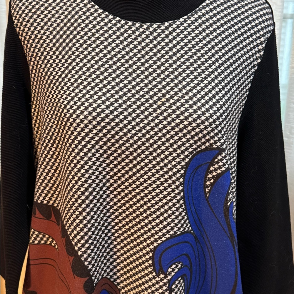 Elegant Blue and Brown Maxi Dress, Elegant style, size Medium - Picture 5 of 16